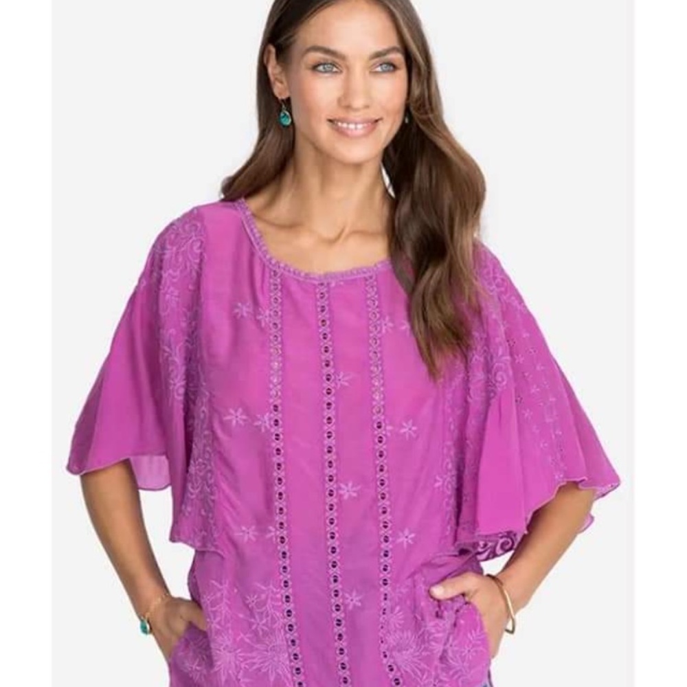 Johnny Was Embroidered Blouse
